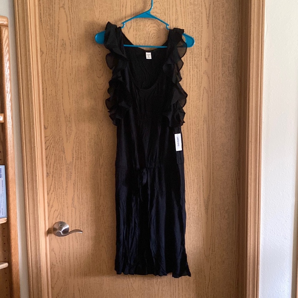 NWT Old Navy Black Summer Dress, Size M, 100% Rayon
